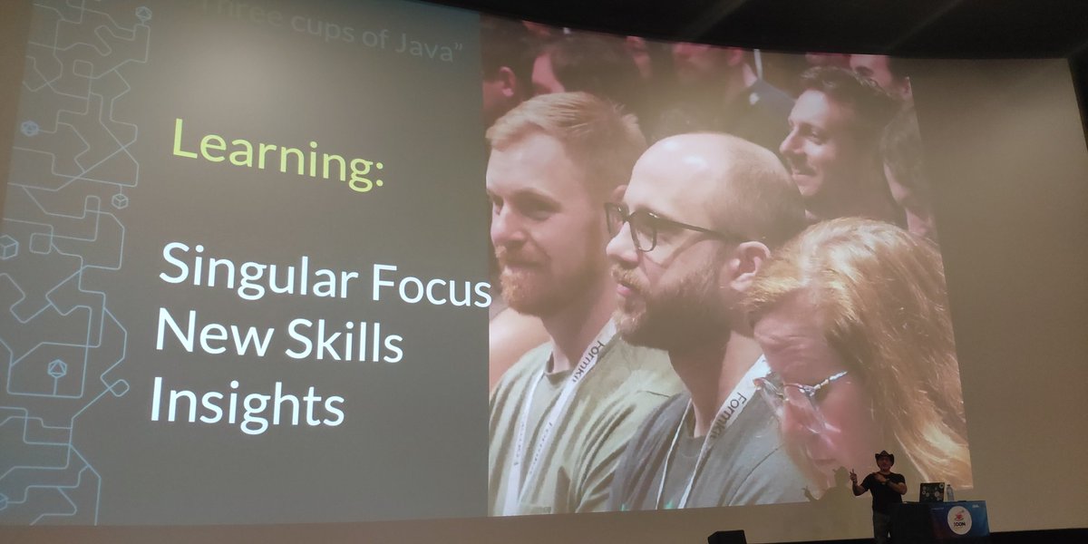 vilojona's tweet photo. Time for a great and special friend @vincentmayers talking about "three cups of Java", pointing to very important elements on community, conferences and the value to get from them
@jcon_conference #jcon23 https://t.co/xJkCTlDnVG