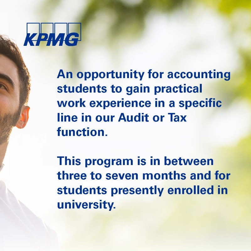 KPMGSaudiArabia's tweet photo. إذا كنت طالباً في تخصص محاسبة ومن المتوقع تخرجك هذا الصيف؟ انضم إلى برنامج الخريجين في قسم المراجعة لدينا في كي بي إم جي لبدء حياتك المهنية أو استكشاف فرص التدريب من خلال الوظائف في المراجعة أو الضرائب. اطّلع على المزيد وتقدّم من خلال الرابط.