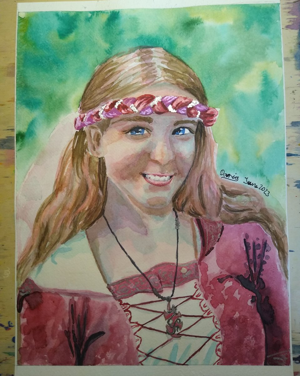 witchofpaint's tweet photo. Attempt number 2 on the portrait of 12 year old me. I'm getting better with faces I think UwU https://t.co/qgihKkV3hO
