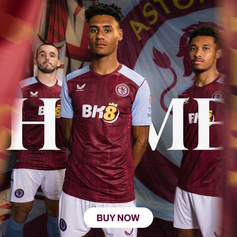 AVFCOfficial's tweet photo. Aston Villa. Home. 2023/24. ✊

Available online and in-store now. 🟣