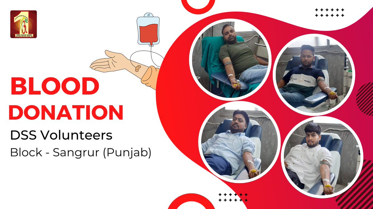 #DeraSachaSauda volunteers lead by example, selflessly donating blood to those in need. Their noble act echoes the teachings of St. Dr. @GurmeetRamRahim Singh Ji Insan, emphasizing humanity above all.  #SelflessService #BloodDonation #TrueBloodpump