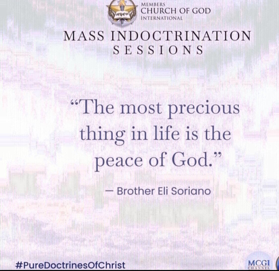"The most precious thing in life is the peace of God."
-Bro. Eli Soriano

The Right Way to Pray
#PureDoctrinesOfChrist 
#GlobalPrayerForHumanity
