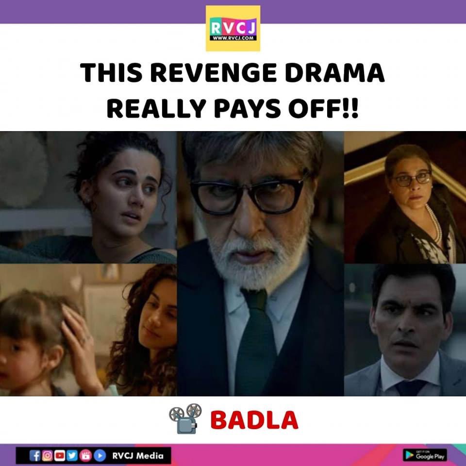 rvcjmovies's tweet image. Badla!
#badla #amitabhbachchan #taapseepannu #sujoyghosh #bollywood #rvcjmovies @SrBachchan @taapsee @sujoy_g