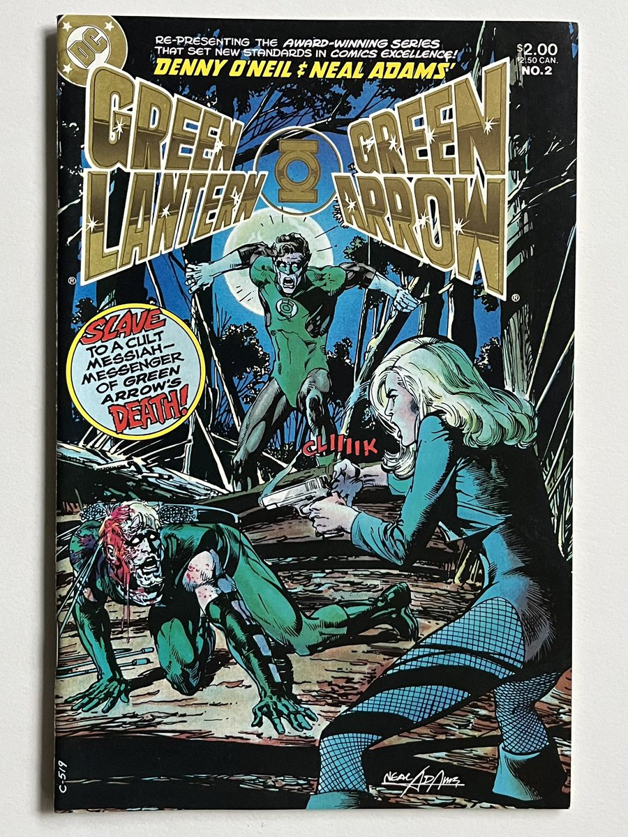 The second issue of Dennis O’Neil & Neal Adams Green Lantern/ Green Arrow 1983 reprint series had a gorgeous all-new cover!