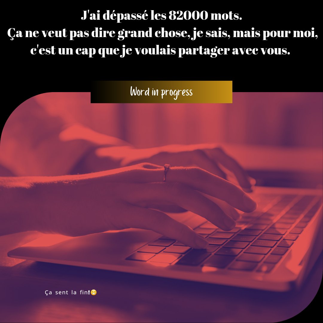 Nouveau manuscrit en cours. Un thriller qui m'aura demandé de l'engagement comme jamais.