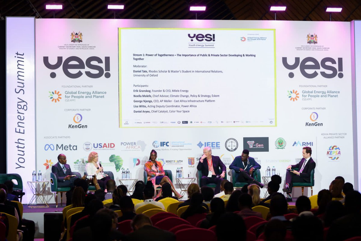 "A key strength of #PowerAfrica is its vast network of partners. These collaborations bridge the gap between partner govts, private sector, dev partners &amp; the US govt to spur investment in 🌍's #EnergySector to increase #EnergyAccess," Lisa Witte @ #YES23 #aef23

<a href="/youth_energysum/">youthenergysummit</a>