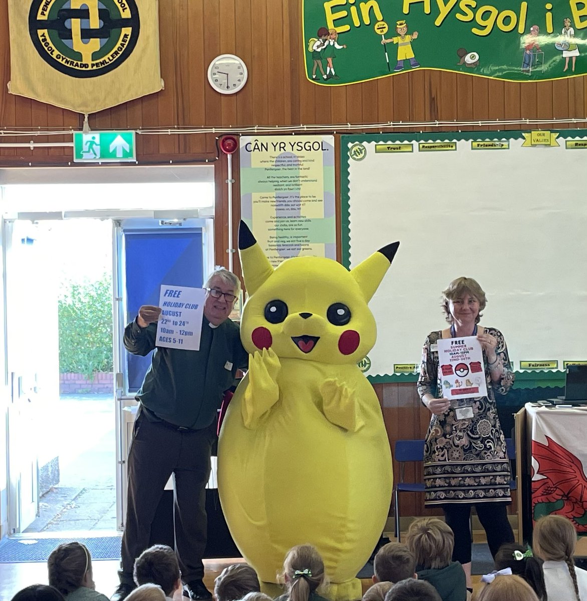 PenllergaerP's tweet image. It’s not every day that Pikachu calls in to your school assembly! What a fun way to help us remember that the local church will be hosting free arts &amp;amp; crafts sessions this summer!
#ppscom