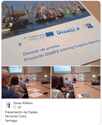 HerschelMargaux's tweet photo. Congratulations to @LabHidro_usc for their event on the #DiadESproject and its results! 🐟🌍The hard work of all our partners is being promoted across Europe!

Want to know all about DiadES? 🎬➡️ https://t.co/hLwou666zg https://t.co/vUc57zZfgg