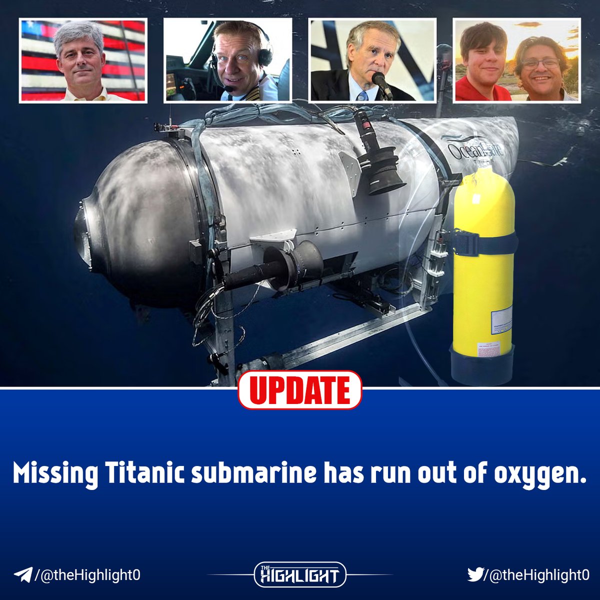 🚨Titanic Submarine Update🚨

The missing Titanic submarine has run out of oxygen.

#Titan #OceanGateTitan #Titanic #missingsubmarine #TitanicUpdate