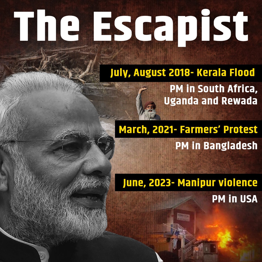 @RahulGandhi Modi Resign Today

The carnage in Manipur and you on an international tour. 

Recall Biden didn't travel to Australia because of pressing commitments back home. Priority is the nation, not some tour destination.

#ModiFailsIndia  #ModiDisasterForIndia #ModiHataoDeshBachao