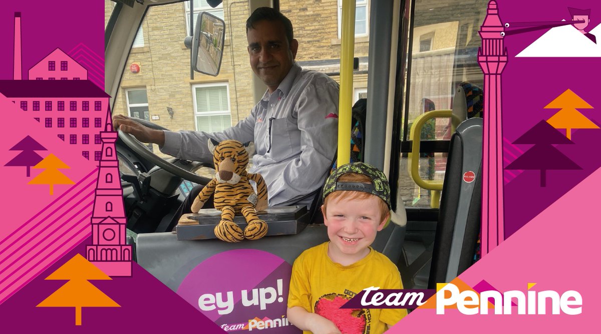 TeamPennine's tweet photo. 😻Our driver Umar had a very special visitor on the 563 in #Brighouse recently!

 🤩Tabby was on his holiday and wanted to go for a bus ride, Umar was  only too pleased to meet him &amp; have his photo taken with Tabby and his  owner!

 👍It was great to meet you Tabby &amp; thanks Umar! https://t.co/MstCPOxbxj