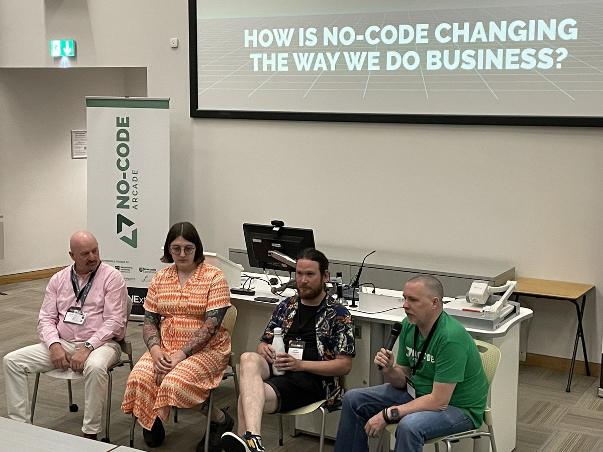 nocodenortheast's tweet image. Our first panel is now underway discussing how is no-code changing the way we do business, featuring the @adshill @JessBuildsTech @oliphantly &amp;amp; Ian Brown of @Excelpoint 

#NoCodeArcade #TechNExt23