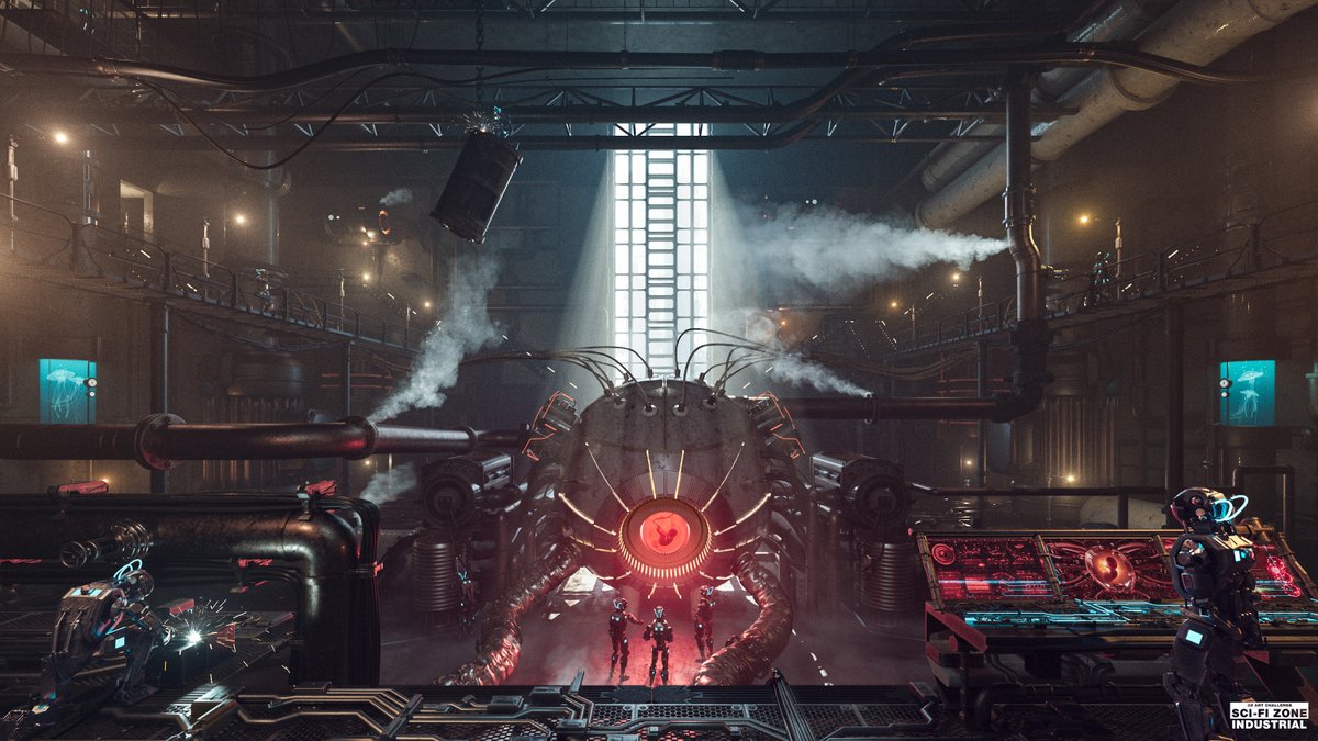 BR_InstaLOD's tweet photo. We've seen incredible renders submitted for the #Hum3D 'Sci-Fi Industrial Zone' competition - compliments to all participating artists!
Now that the votes were cast, a special congratulations to Ruming for achieving first place and Felipe for winning our @InstaLOD team choice! https://t.co/1gkGa5YLml