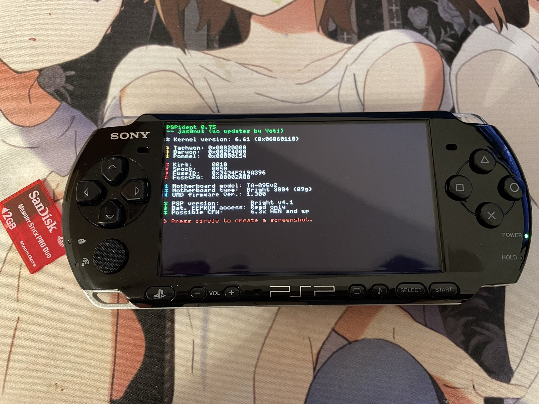 TheZett on Twitter: "There we go, PSP 3000 09g acquired :) The BaryonSweeper is working as expected, even a 09g 3000! https://t.co/e0U21V7TTK" / X