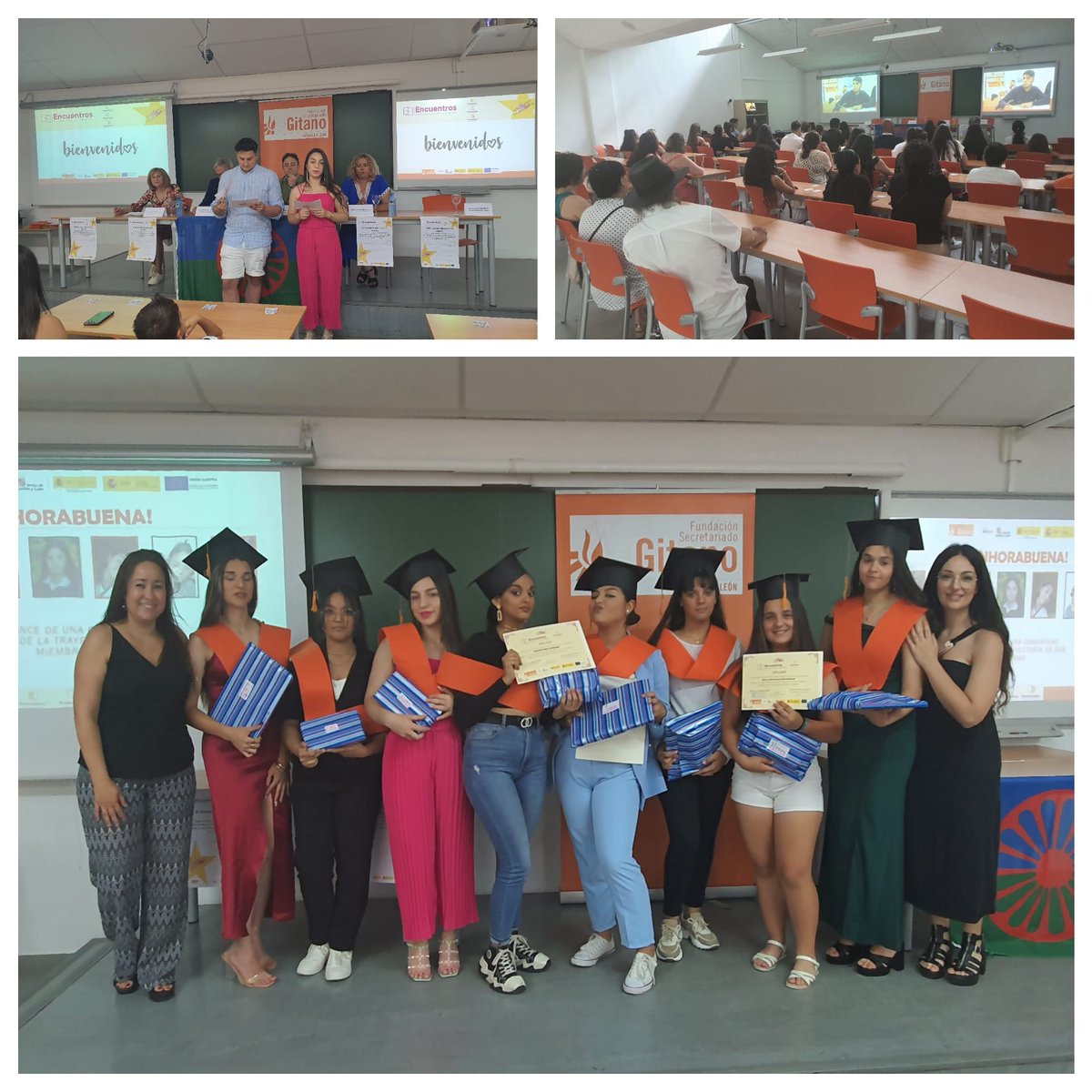 gitanos_org_CYL's tweet photo. 40 personas participaron en el XI Encuentro Educativo en Abierto de Palencia, con el lema "Rompiendo Steam- reotipos".
Enhorabuena a los/as 13 graduados (8 en ESO, 2 en E.P y 3 en postobligatorios) .
#gitanosconestudios #fsgpalencia #competenciasSTEAM https://t.co/zLSoD18Rnf