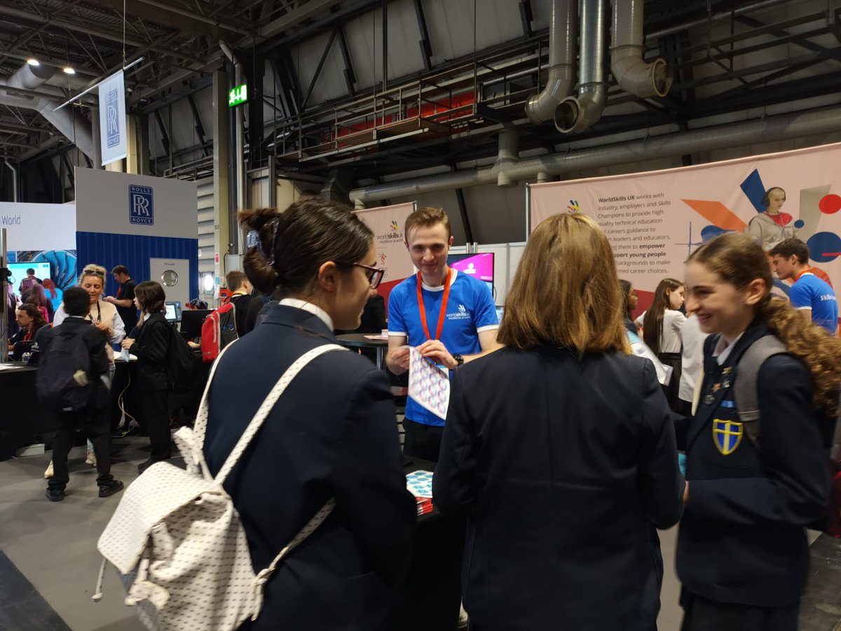 worldskillsuk's tweet photo. We're delighted to have Lewis Newton, who won a Medallion for Excellence for #TeamUK at #WSC2022SE, showcasing coding through @Sphero, supported by @ISEinWales' #HaveAGo campaign, at the #BigBangFestival, and were equally pleased to have a visit from @Metcalfe_SBET to stand 150. https://t.co/YerCWfW4Dp
