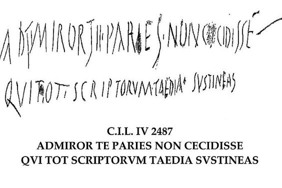 Reminds me a little of the #Pompeii graffito CIL IV 2487.