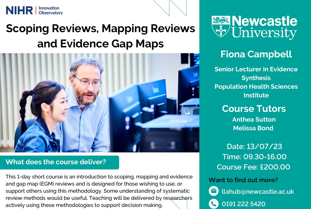 Dr Mel Bond MCCT (@misc_nerd) on Twitter photo Are you interested in finding out more about conducting #ScopingReviews, #MappingReviews & evidence gap maps? Consider registering for this 1-day course with <a href="/FionaBell19/">Fiona Campbell</a>, Anthea Sutton & myself on 13th July. Learn how to use @EPPIReviewer to produce impactful EGMs.
<a href="/EPPICentre/">EPPI Centre</a> Are you interested in finding out more about conducting #ScopingReviews, #MappingReviews & evidence gap maps? Consider registering for this 1-day course with <a href="/FionaBell19/">Fiona Campbell</a>, Anthea Sutton & myself on 13th July. Learn how to use @EPPIReviewer to produce impactful EGMs.
<a href="/EPPICentre/">EPPI Centre</a>