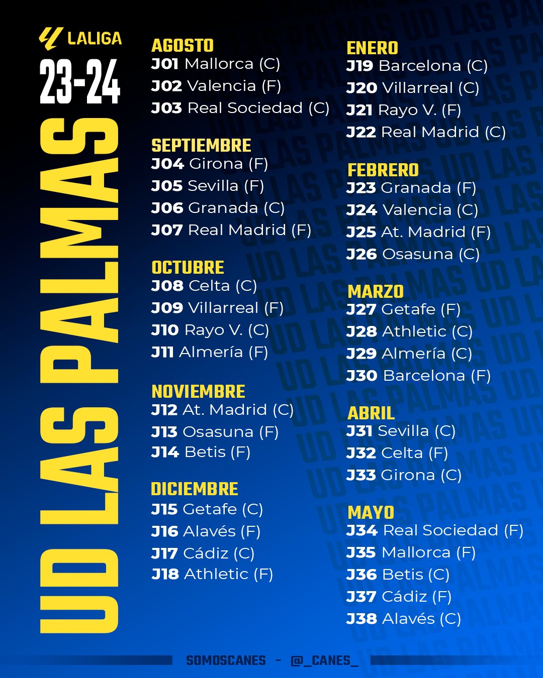 Calendario ud las palmas