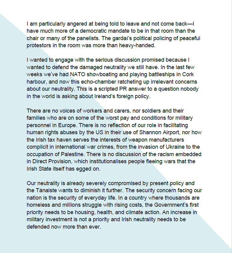 My statement on being ejected from today's so-called #ConsultativeForum. As a side observation, it's amazing how some people love talking about women and democracy until the precise moment a democratically-elected woman opens her mouth.