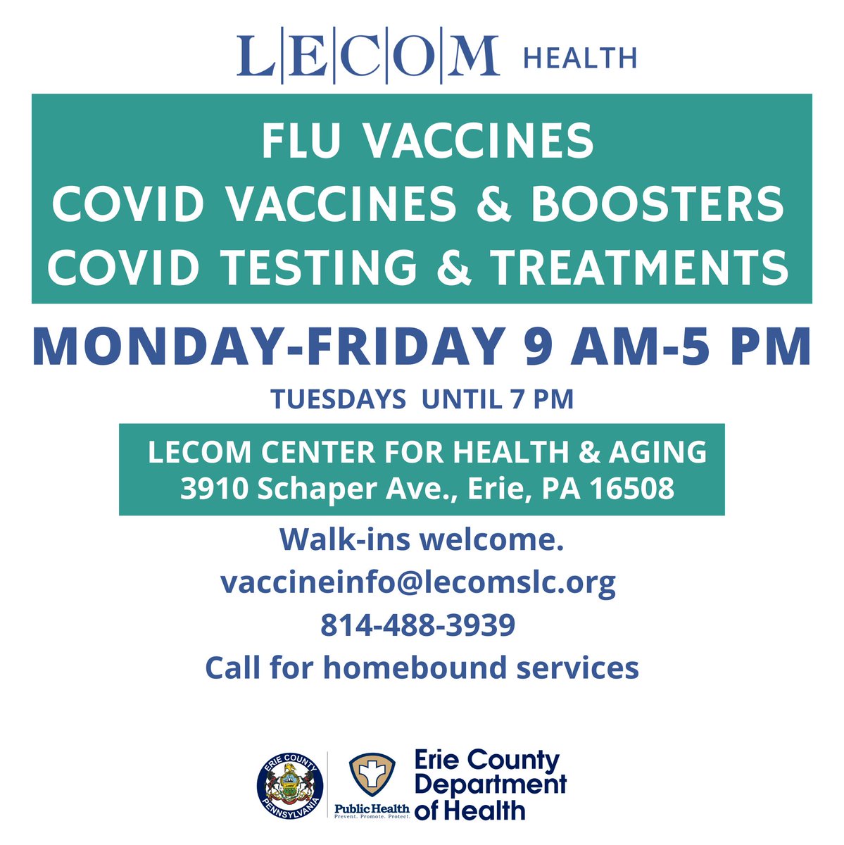 Erie County Department of Health - Pennsylvania tweet media