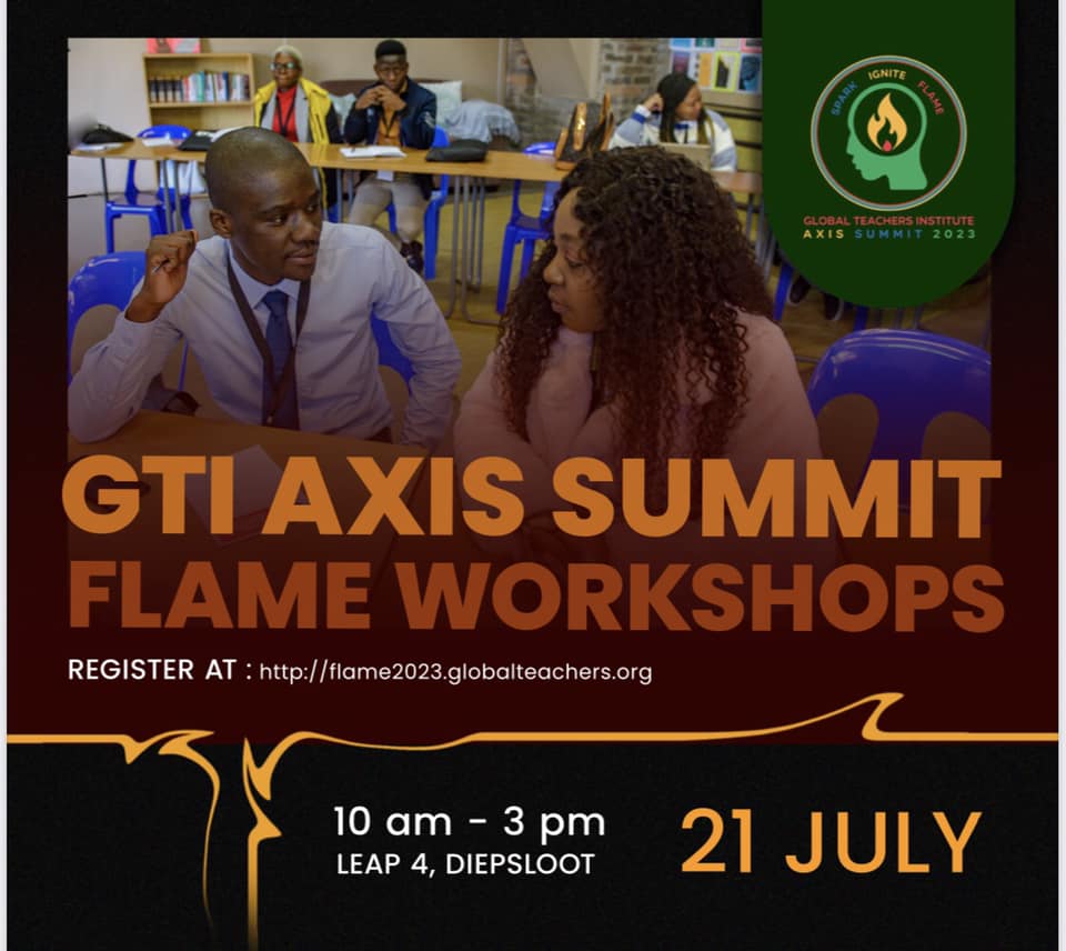 GTI_educators's tweet image. Get ready to ignite your teaching journey @ the Axis Summit Flame workshops! 

In a world filled with challenges, it&apos;s time for educators to rise above. Our theme, &quot;Glowing Up Learning for All,&quot; embraces fresh ideas &amp;amp; revitalizes the education landscape.
 flame2023.globalteachers.org