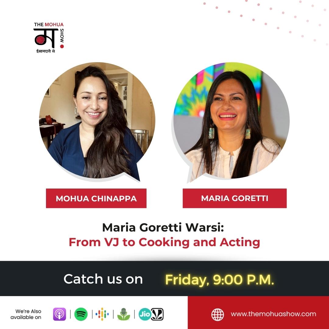 Join us on this week's #podcast as we chat with the incredible @mariagorettiz . From @MTV VJ to TV host, cookbook #author, #actor, and more, she's a true inspiration. Don't miss this Friday's episode at 9 PM. Stay tuned! #themohuashow #mohua #podcaster #tothemoonandback #poetry