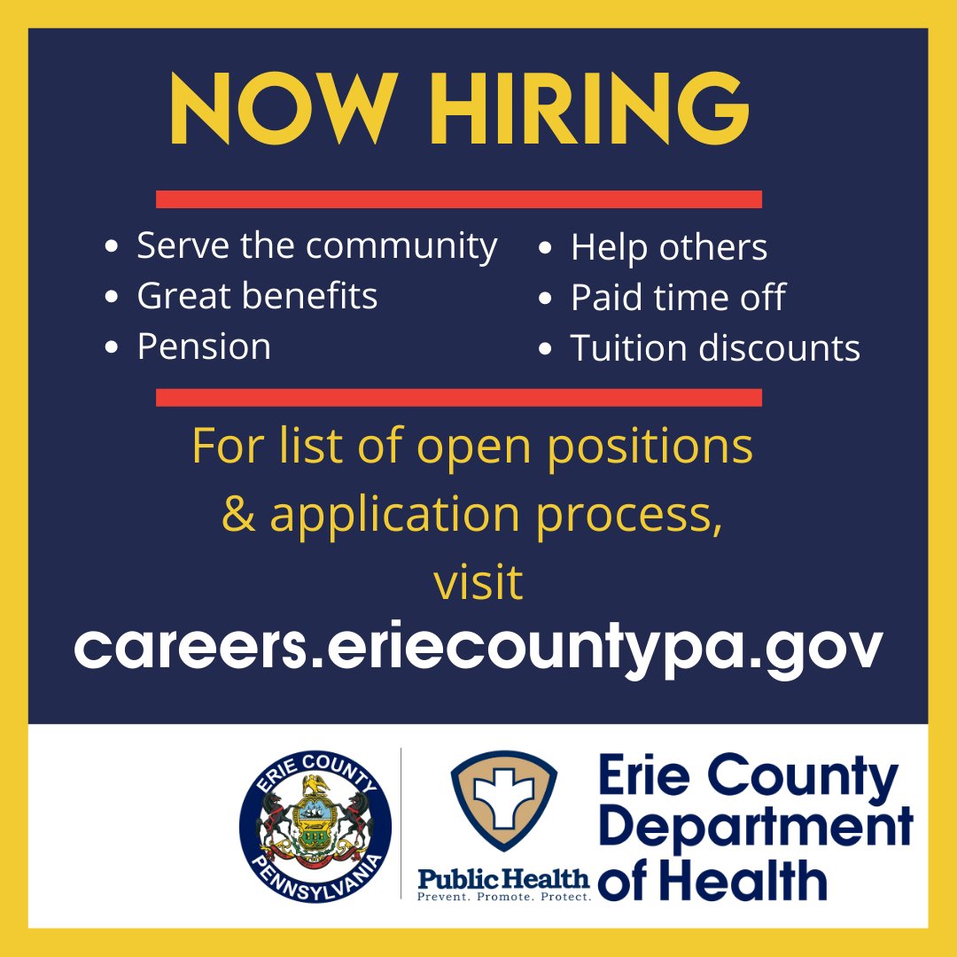 Erie County Department of Health - Pennsylvania tweet media