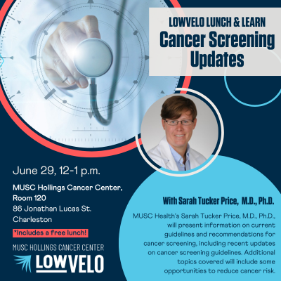 muschollings's tweet photo. There's so much info out there about #cancerscreening. How do you what's right for you? Join us next Thursday for our #LOWVELO lunch & learn. Learn about the current guidelines from Dr. Sarah Tucker Price. PLUS you'll get a free lunch! Register here: https://t.co/EtN4tpJSsE https://t.co/Ks2AEeFAQU