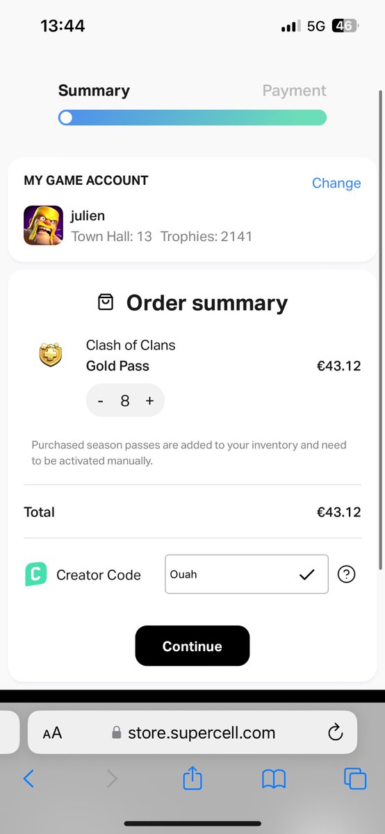 Drunky_JuJu's tweet photo. On prépare le prochain pass avec le code créateur 😉 @ClashofClans @Ouahleouff_Just https://t.co/x6B1vDe2Cj