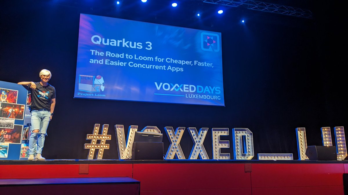 @danieloh30 made it to Luxembourg to talk about #Quarkus and virtual threads 🧵🧵 #ProjectLoom @voxxed_lu #voxxed_lu