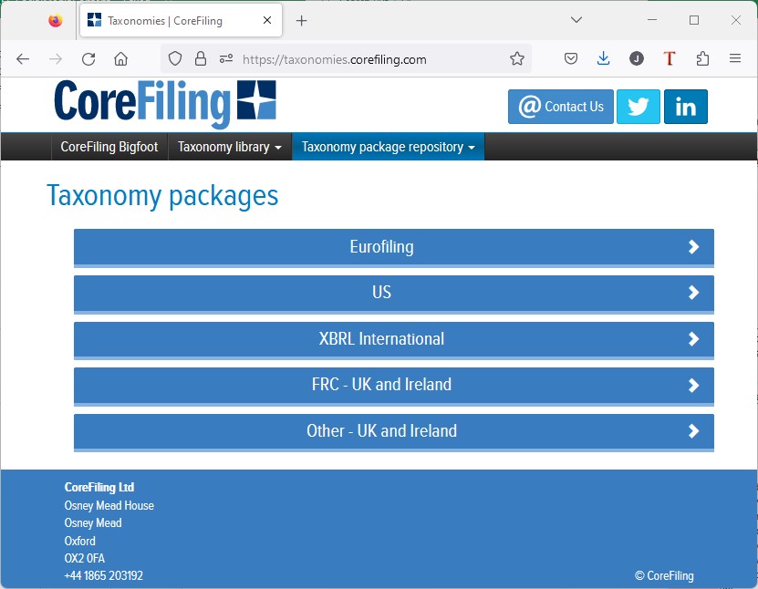 CoreFiling's tweet image. You can download several major taxonomy packages and all of their dependencies in one click on taxonomies.corefiling.com. This is free to access and use for all taxonomies.corefiling.com .
#xbrl #taxonomypackage #eurofiling #us #frcuk #xbrlinternational