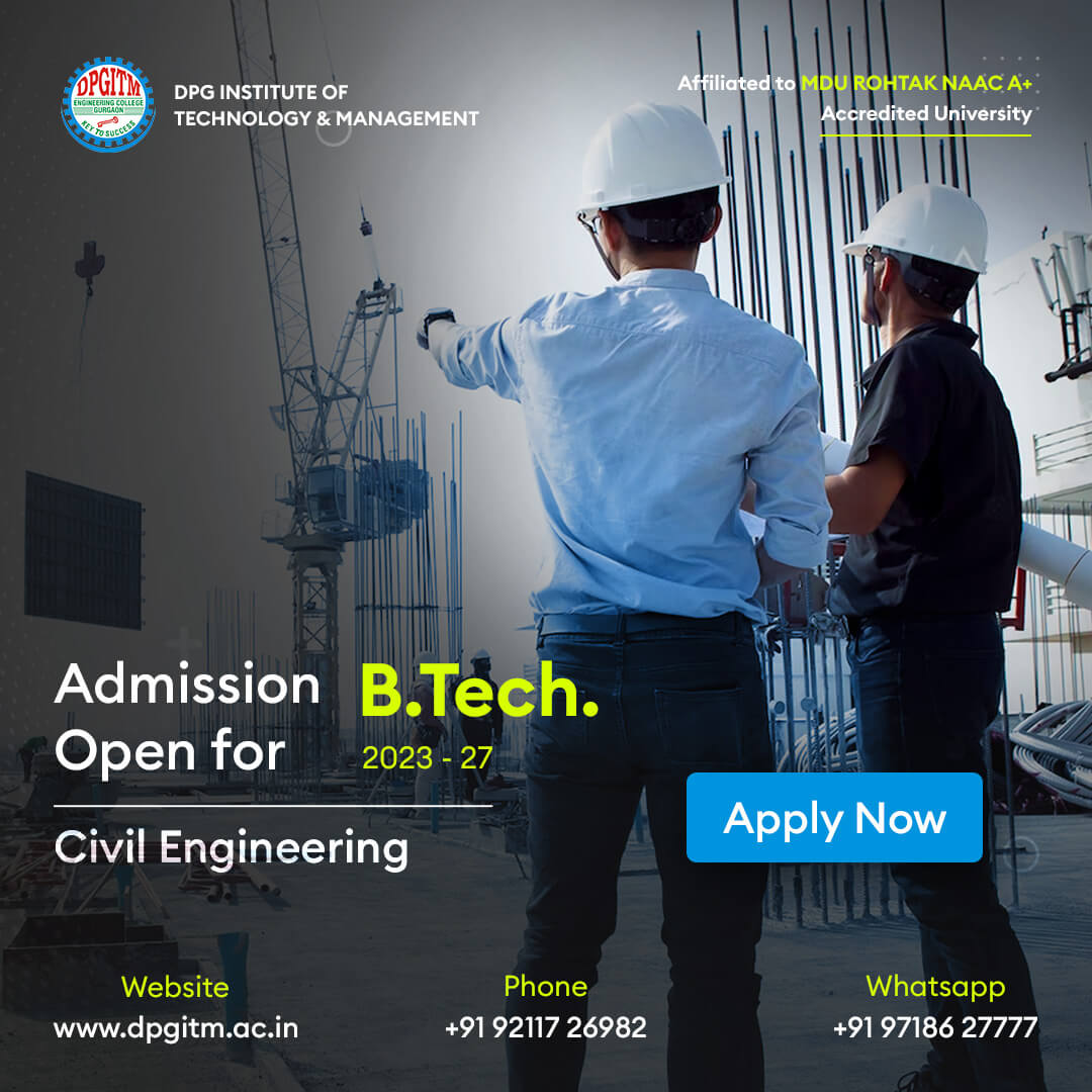 Apply now: dpgitm.ac.in

#admissions2023 #collegeadmissions #gurugram #engineering #btech #btechadmission #admissionopen #bestcollegeingurugram #bestengineeringcollege