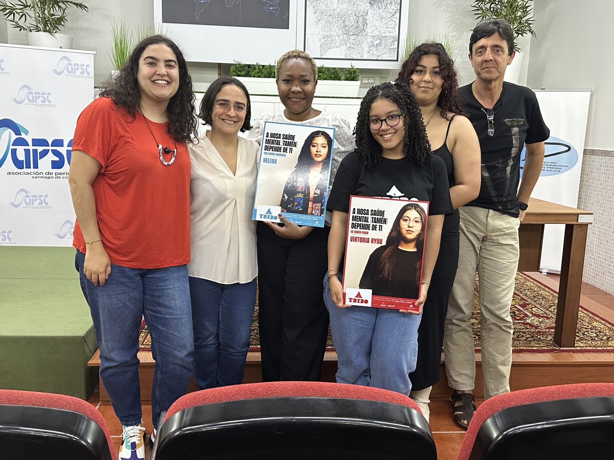 xornalistas's tweet photo. Diana Viveros, Helena de Lima e Viktoria Sousa (Ryuu), protagonistas de #XeraciónContrainfo e #ATribo, expuxeron os resultados destes proxectos de comunicación participativa sobre #discursosdeodio e #saúdemental, nunha xornada do CPXG e @agareso.
https://t.co/zSbXeFWdIw https://t.co/o8ZbAMqPBj
