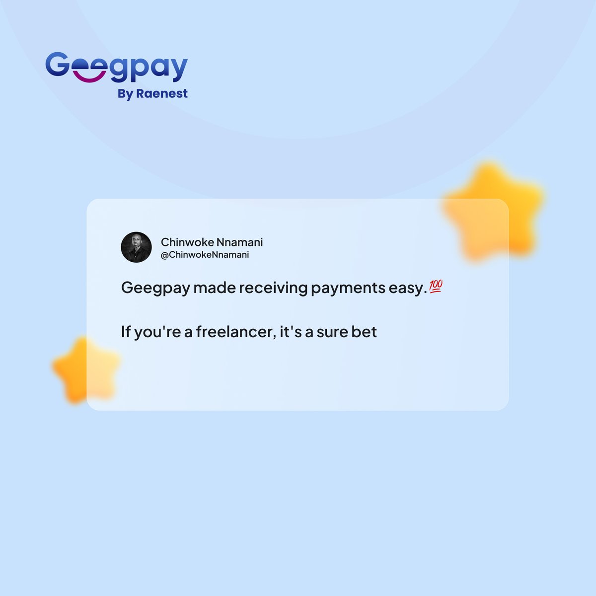 RaenestApp's tweet image. Receiving international payment for your freelance work? We are your sure bet! 😎