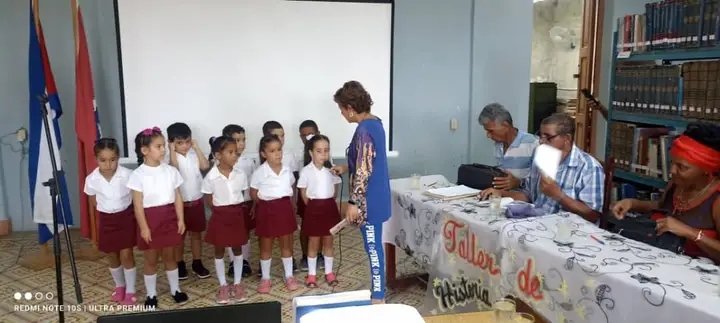 Se desarrolla en Fomento, taller  de historia dedicado al 95 aniversario del natalicio del Che y al capitán de la clase obrera Lázaro Peña.
#SanctiSpíritusEnMarcha
#CubaViveEnSuHistoria 
@CubaCentral 
<a href="/MaraConsueloba4/">María Consuelo baeza Martin</a> 
<a href="/UlisesGuilarte/">Ulises Guilarte de Nacimiento</a>