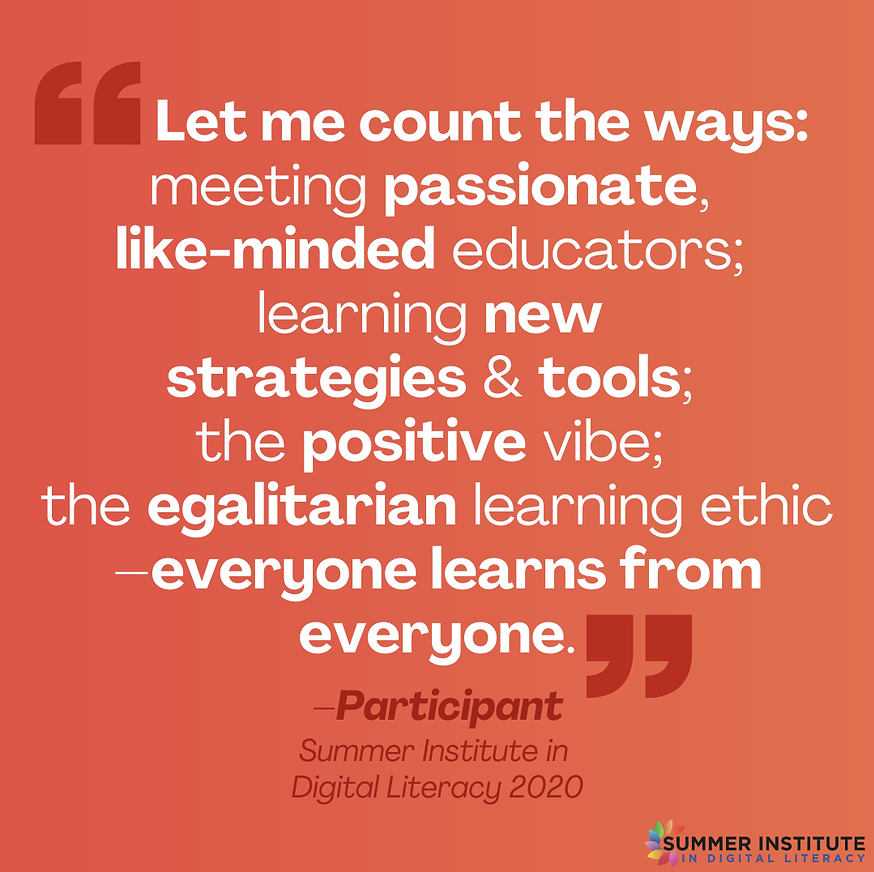 Summer Institute in Digital Literacy, URI tweet media