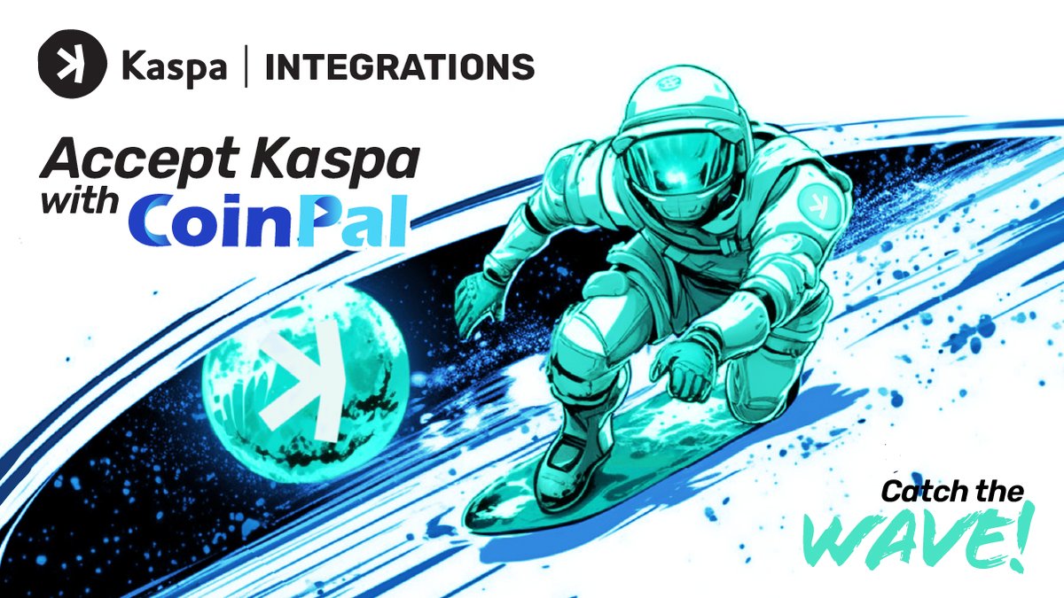 🔥#Kaspa has integrated with @CoinPal_io , a crypto solution for e-commerce, opening up new opportunities for #merchants & users. $KAS is transforming business with faster transactions, scalability, & lower fees.
Catch the Wave!
kaspa.org/kaspa-integrat…

#PoW #CommonCurrency