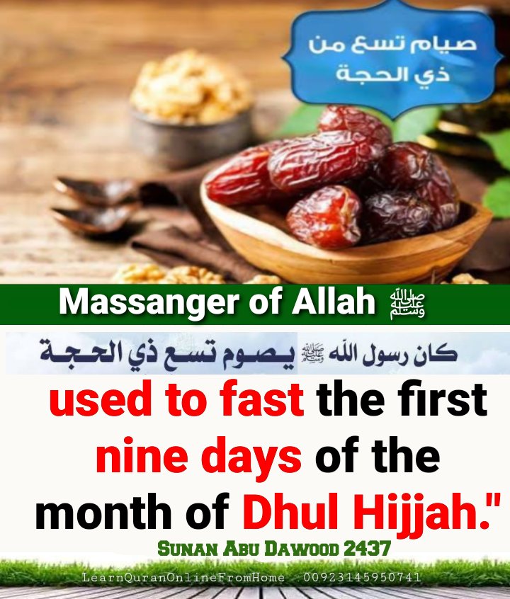 Messenger of Allah (ﷺ) 

used to fast the first nine days of the month of Dhul Hijjah.'

Sunan Abī Dāwūd 2437
