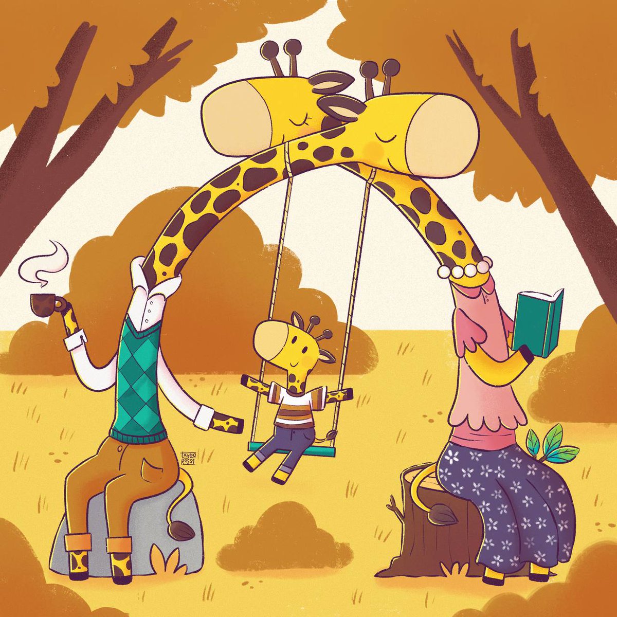 'Family'🦒
The prompt for this June #scbwidrawthis is yellow! Let's enjoy some time outside together ❤️
#kidlit #procreate #yellow #childrenillustration #digitalart