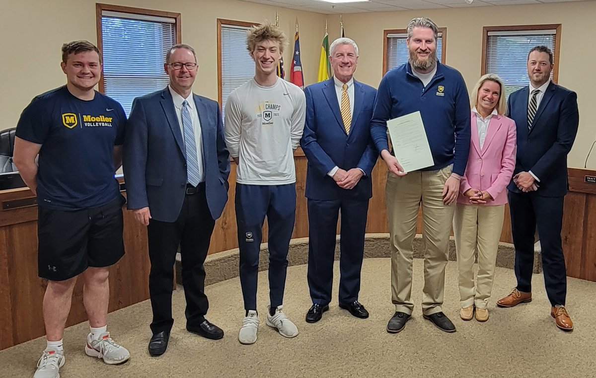 SycamoreTwp's tweet photo. @SycamoreTwp Trustees recognized the @MoellerVball and @BigMoeBaseball at their meeting on June 20th for winning the Ohio High School Athletic Association State Championships in their respective sports! #moreinsycamore #statechamps https://t.co/vagfdnrCQM