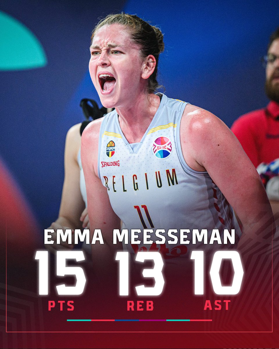 The first triple-double in #EuroBasketWomen history. 
 
We’re all witnesses. Emma Meesseman, take a bow. 🐐