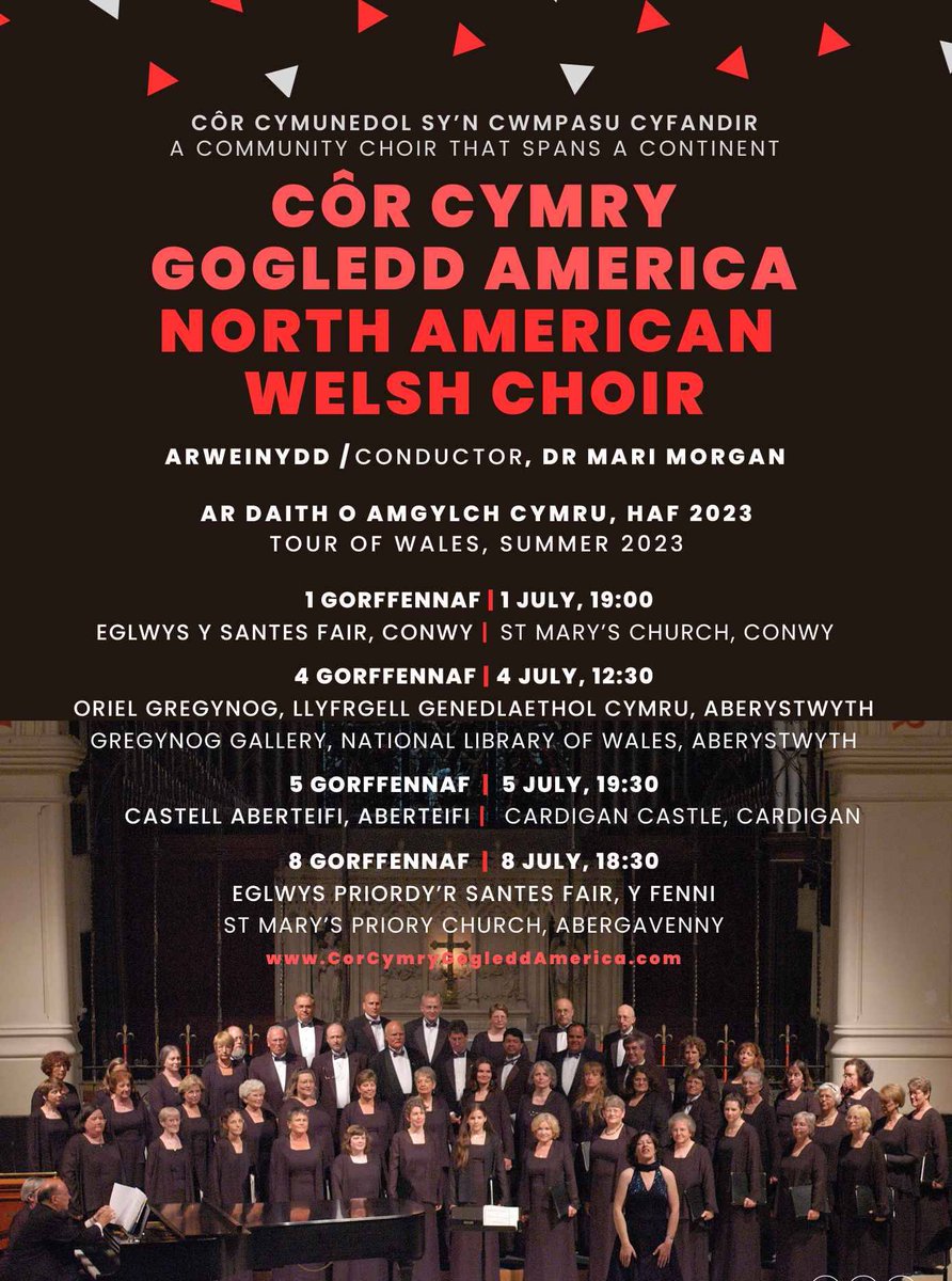 Very excited for this concert at the beautiful <a href="/StMarysConwy/">StMarysChurchConwy</a> next Saturday, 1st July. Please come along and support our friends from across the pond @CorCymry Croeso cynnes o Gonwy! conwyclassicalmusic.co.uk/news/north-ame…