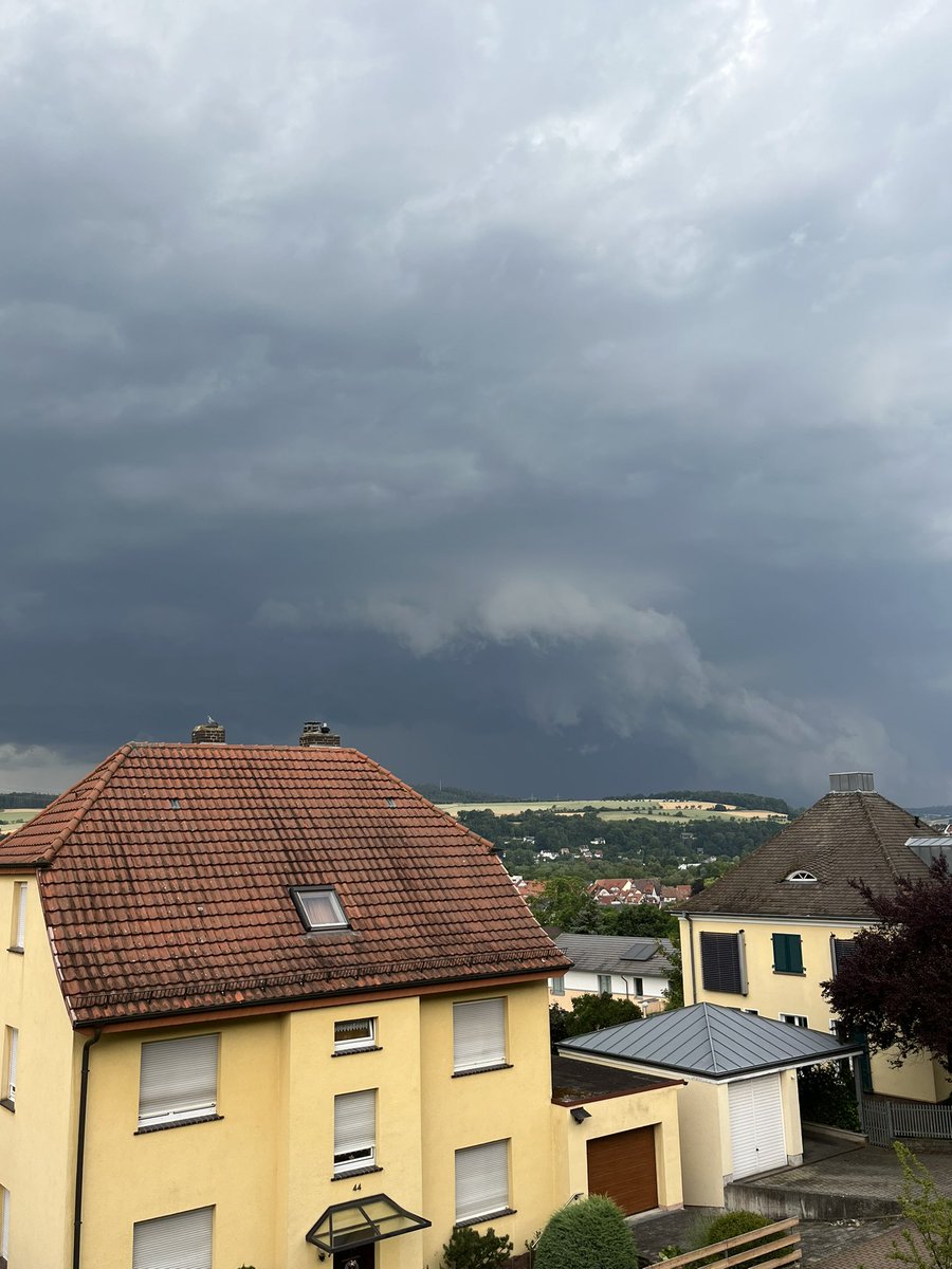 Gewitterzelle Melsungen südlich von Kassel #hessen #Unwetterwarnung