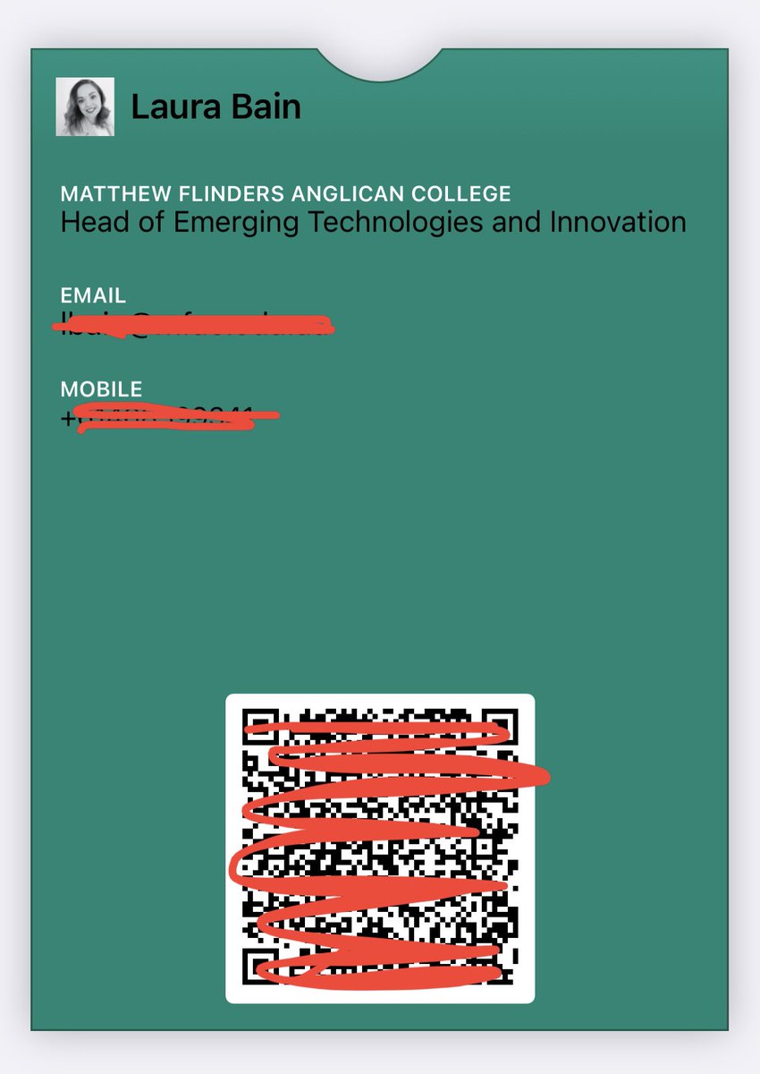 larubain's tweet image. Feeling fancy… 😎

In preparation for the Asia-Pacific #ADE Institute next week, I made myself a digital business card that I can access easily via the Wallet on my #iPhone. New friends can scan the code and it then prompts them to create a new contact with my details. 
#ADEchat