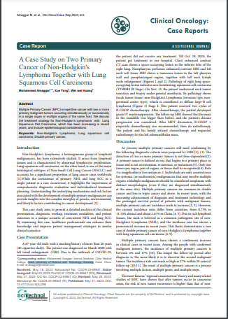 ClinicalOncol13's tweet photo. Check out our recently published article entitled "A Case Study on Two Primary Cancer of Non-Hodgkin's Lymphoma Together with Lung Squamous Cell Carcinoma"

Congratulation to @DrMohammedAlnaggar and their team!

@HubeiUniversity 

Read the full article: https://t.co/V4SeW9t1Za https://t.co/8laJ7oK2yb