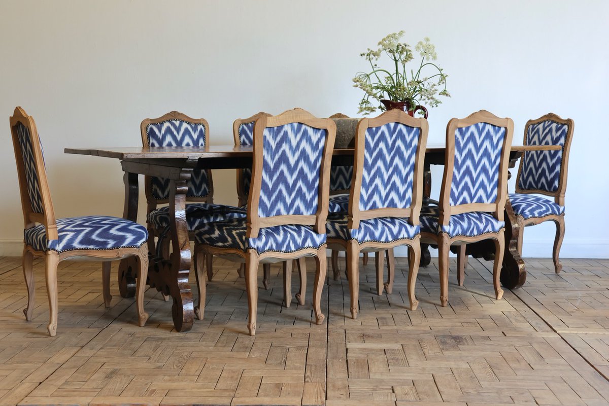 Good Set of Eight Louis XV Style French Dinning Chairs Newly Upholstered in Ikat

rb.gy/epjyh

#diningchairs #antiquediningchairs #antiquechairs #antique #furniture