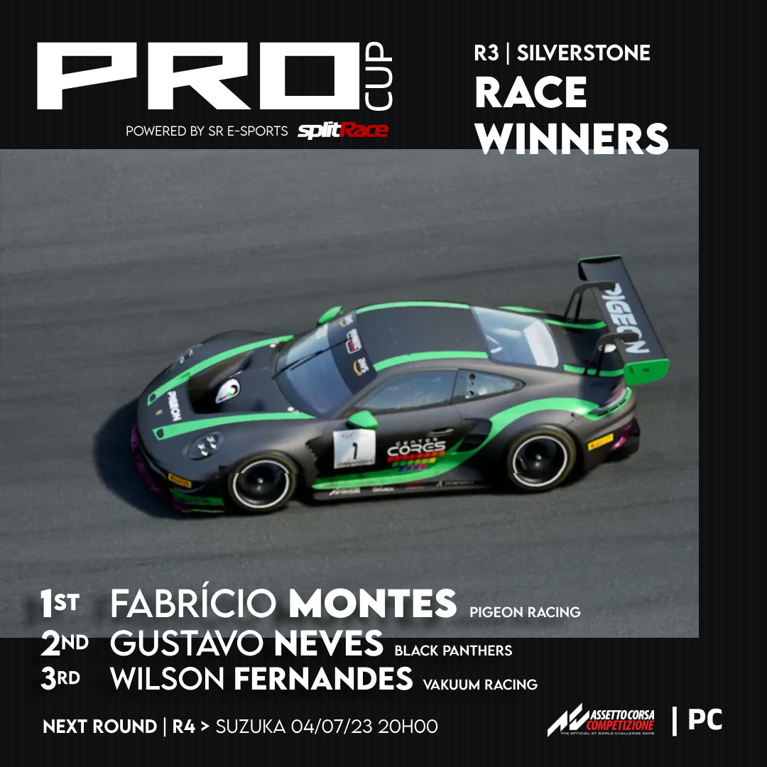 splitRace's tweet image. PRO Cup | Round 03 | Silverstone
Full Leaderboard app.splitrace.com/ViewLeague

Racing On Assetto Corsa Competizione

#splitrace #beACC #PROCup #SREsports #eSports