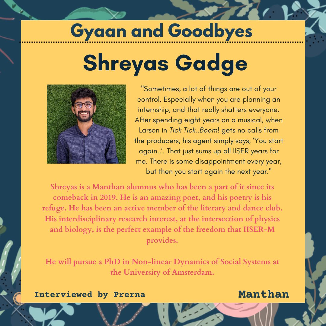 manthan_iiserm's tweet photo. The Farewell Series has been a long tradition with Manthan and IISER Mohali's graduating batch. As it was their convocation today we bring to you the release of the MS18 Farewell Series!!🧵

Link to the ms18 Farewell series: https://t.co/Peg5y0ekzd https://t.co/DsIRTbpA3D