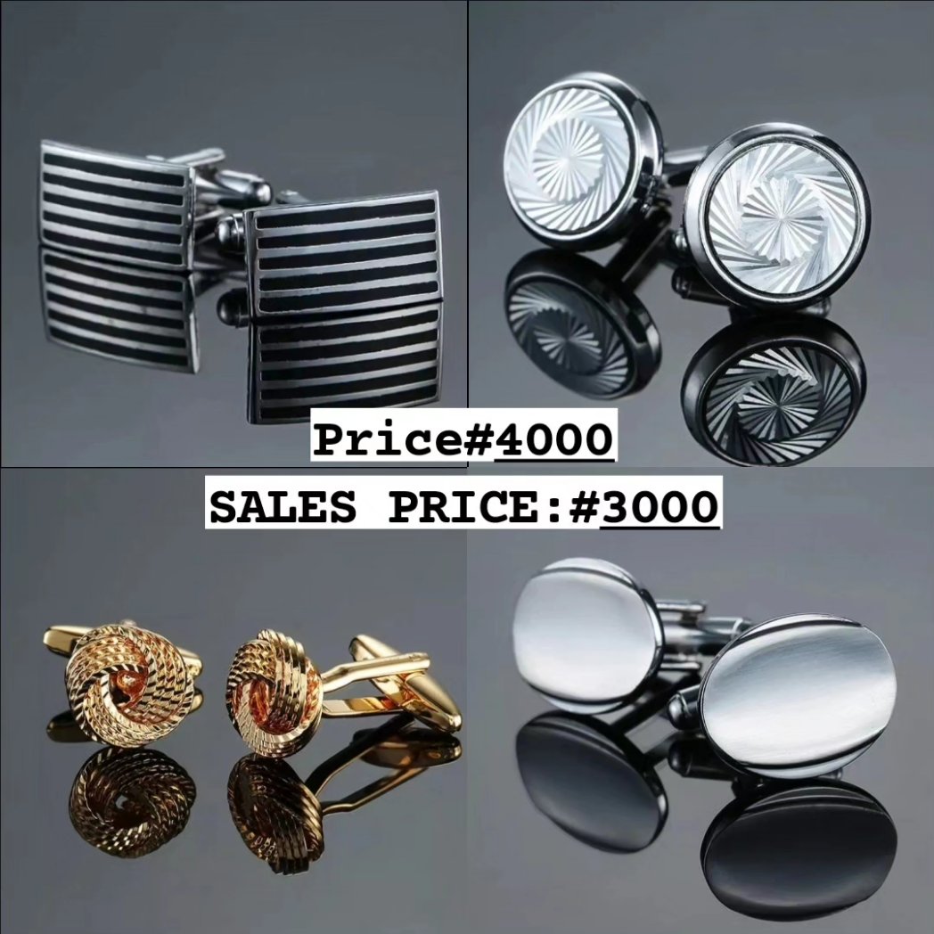 beryaccesories's tweet photo. Get any of our cufflinks below for #3000 
Normal price: #4000
 This promo is valid from June 22nd - June 30th https://t.co/UKcqhDzjnL